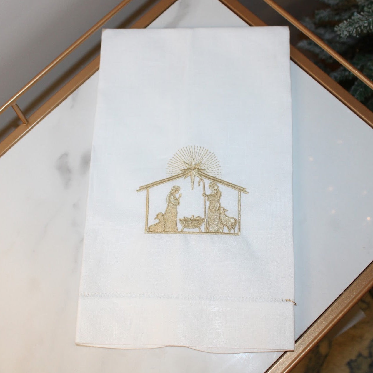 Nativity Tea Towel