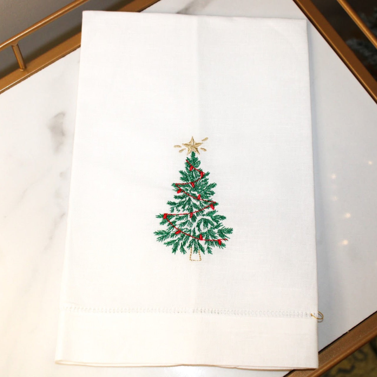 Vintage Christmas Tree Tea Towel