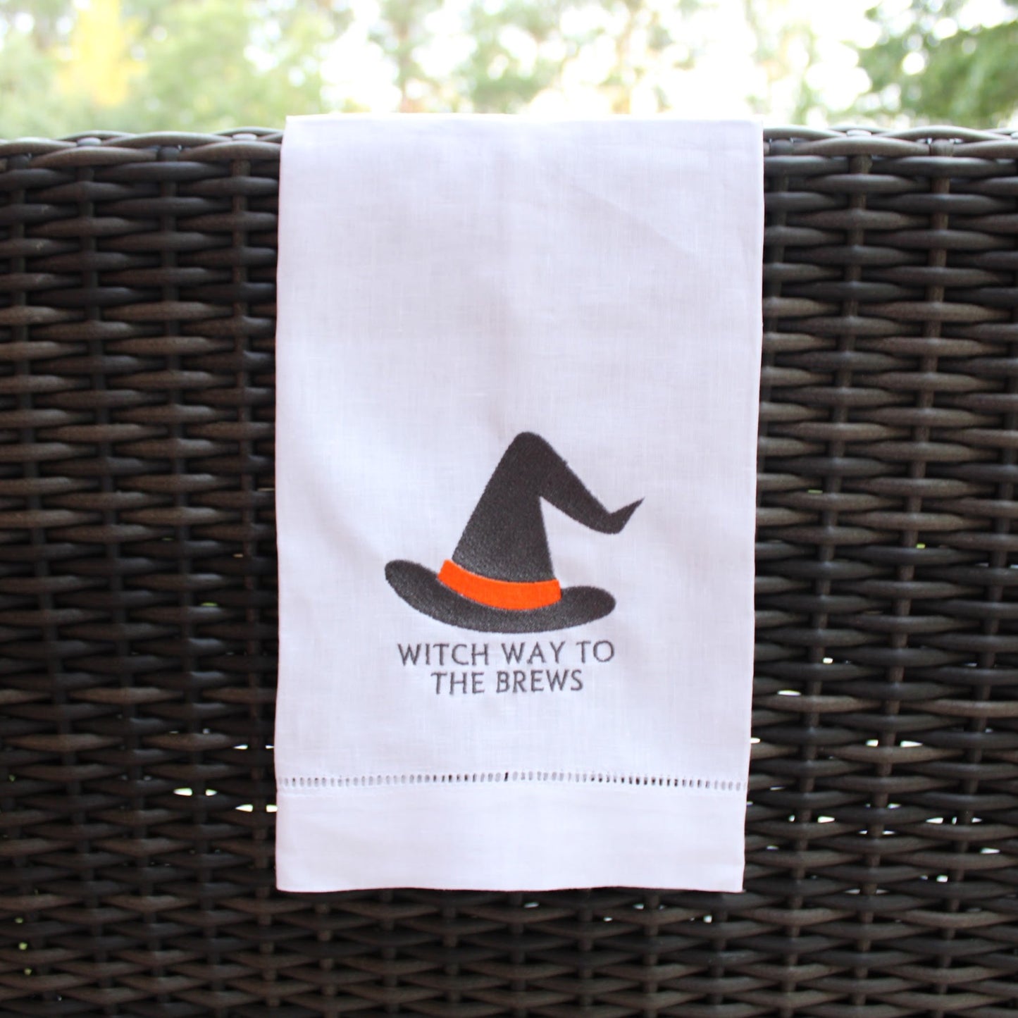 Witch Way to the Brews Tea Towel