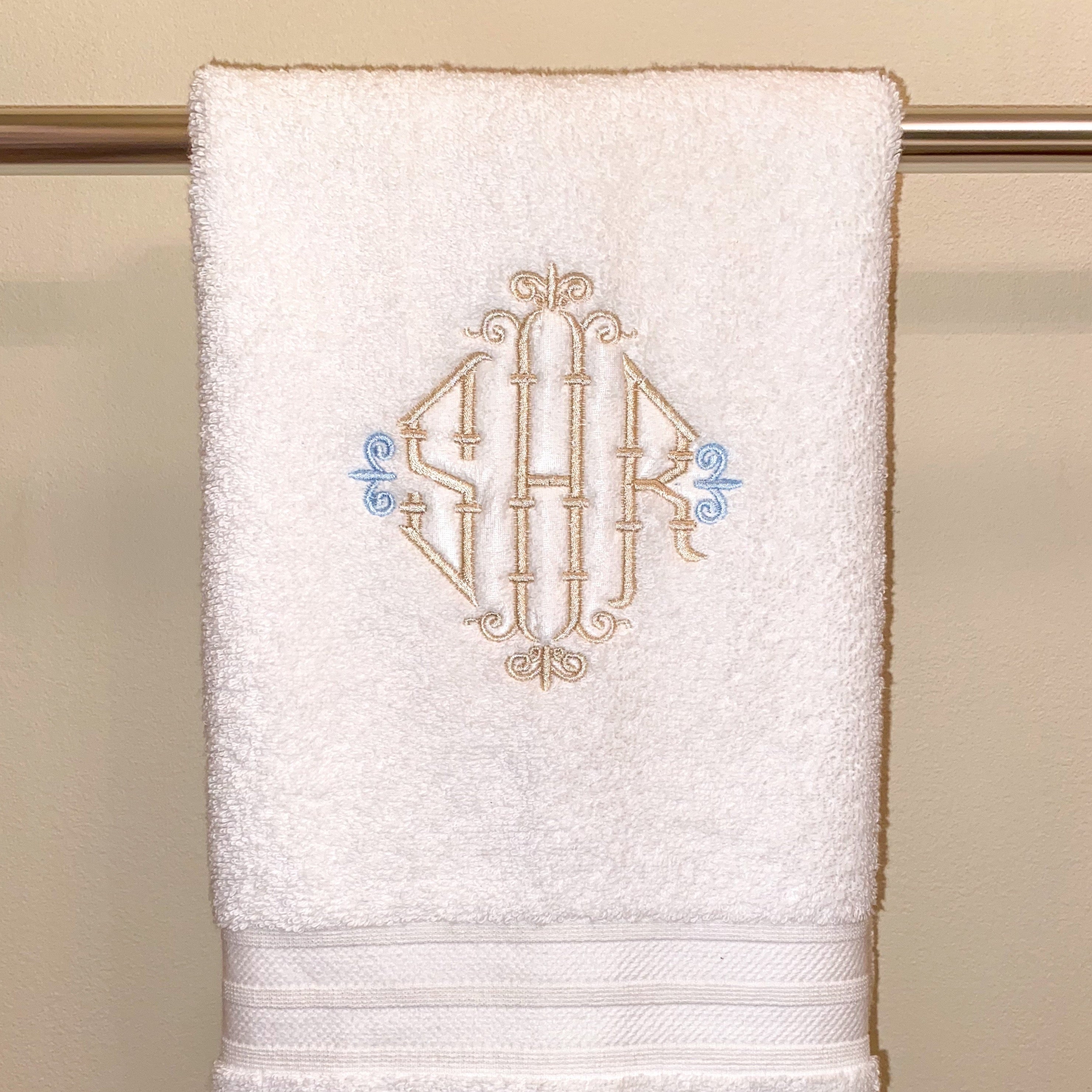 Monogrammed hand clearance towels