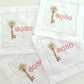 Street Number and Key Cocktail Napkin Set