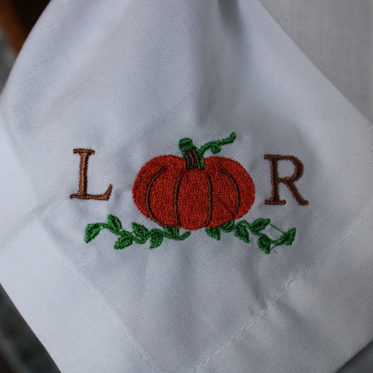 Pumpkin with Vines Dinner Napkin