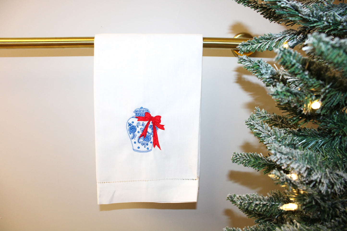 Holiday Ginger Jar Tea Towel